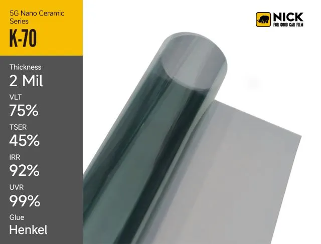 Tint tat-Tieqa tal-Karozza taċ-Ċeramika Nano B'Teknoloġija Avvanzata tal-Lewn tat-Tieqa Nano Għall-Protezzjoni Msaħħa